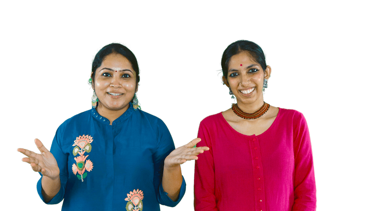Priya and Varsha, the instructors for the Shlokas Made Fun online course.
